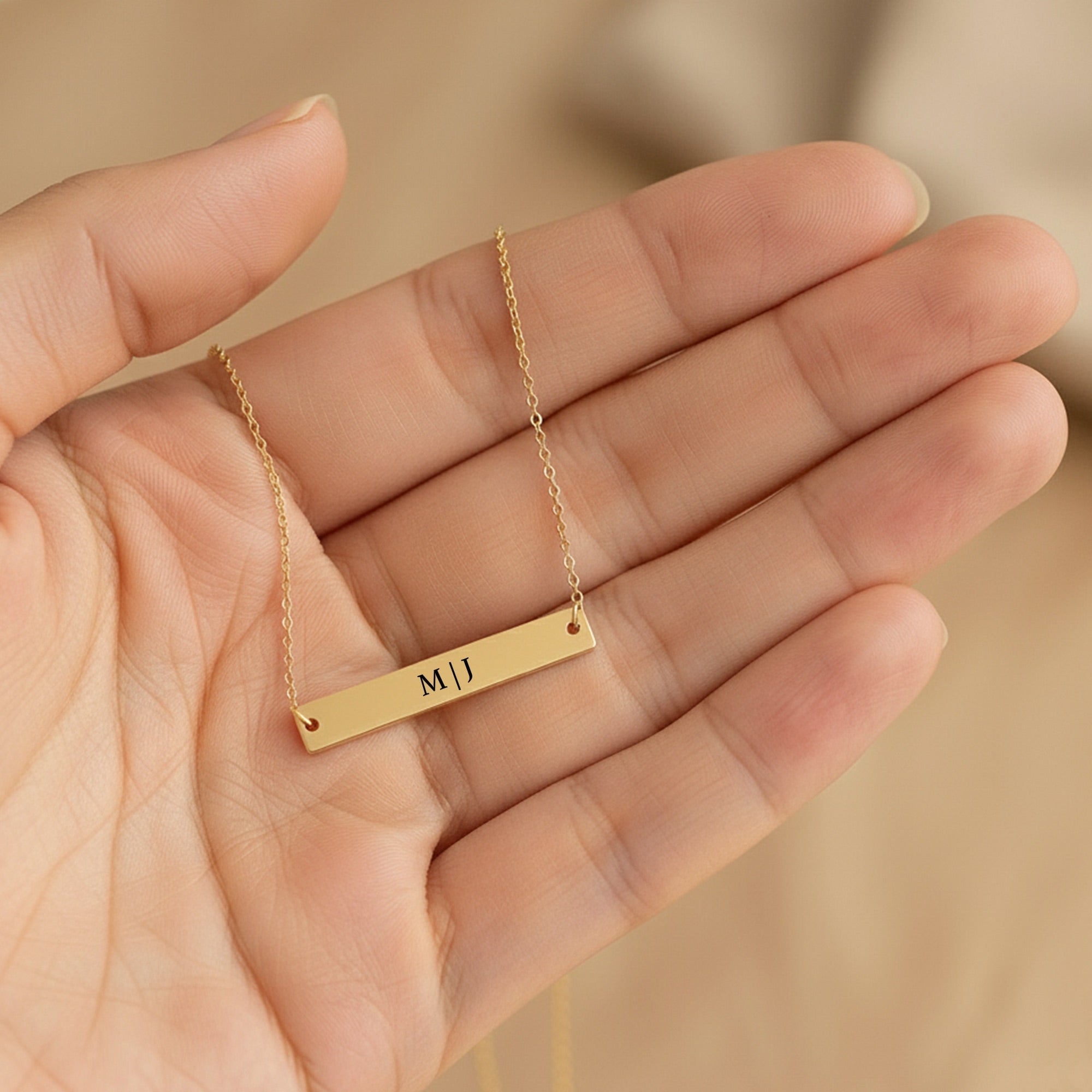 Always With Me — Personalized Bar Necklace