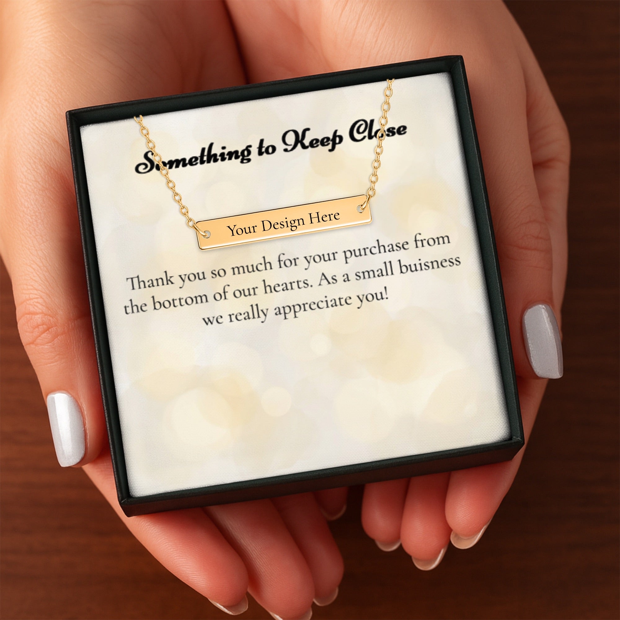 Always With Me- Laser Engraved Necklace
