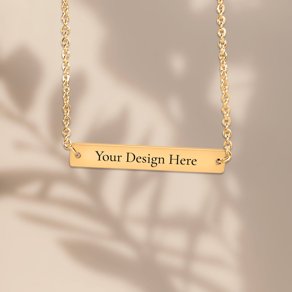 Always With Me — Personalised Laser Engraved Bar Necklace